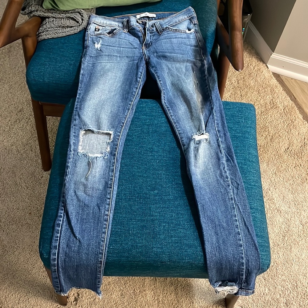 KanCan Women’s Skinny Jeans Distressed Stretch Size 25